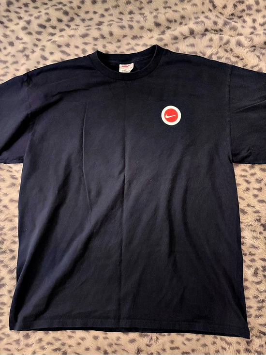Nike Other - vintage 90’s Nike Graphic Logo Tee in navy blue & Red Size XL